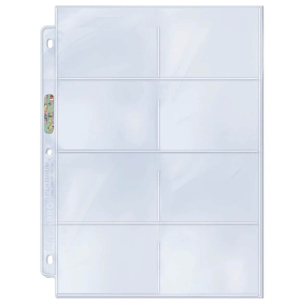 8-Pocket Platinum Page with 3-1/2x2-3/4 Pockets (100ct)