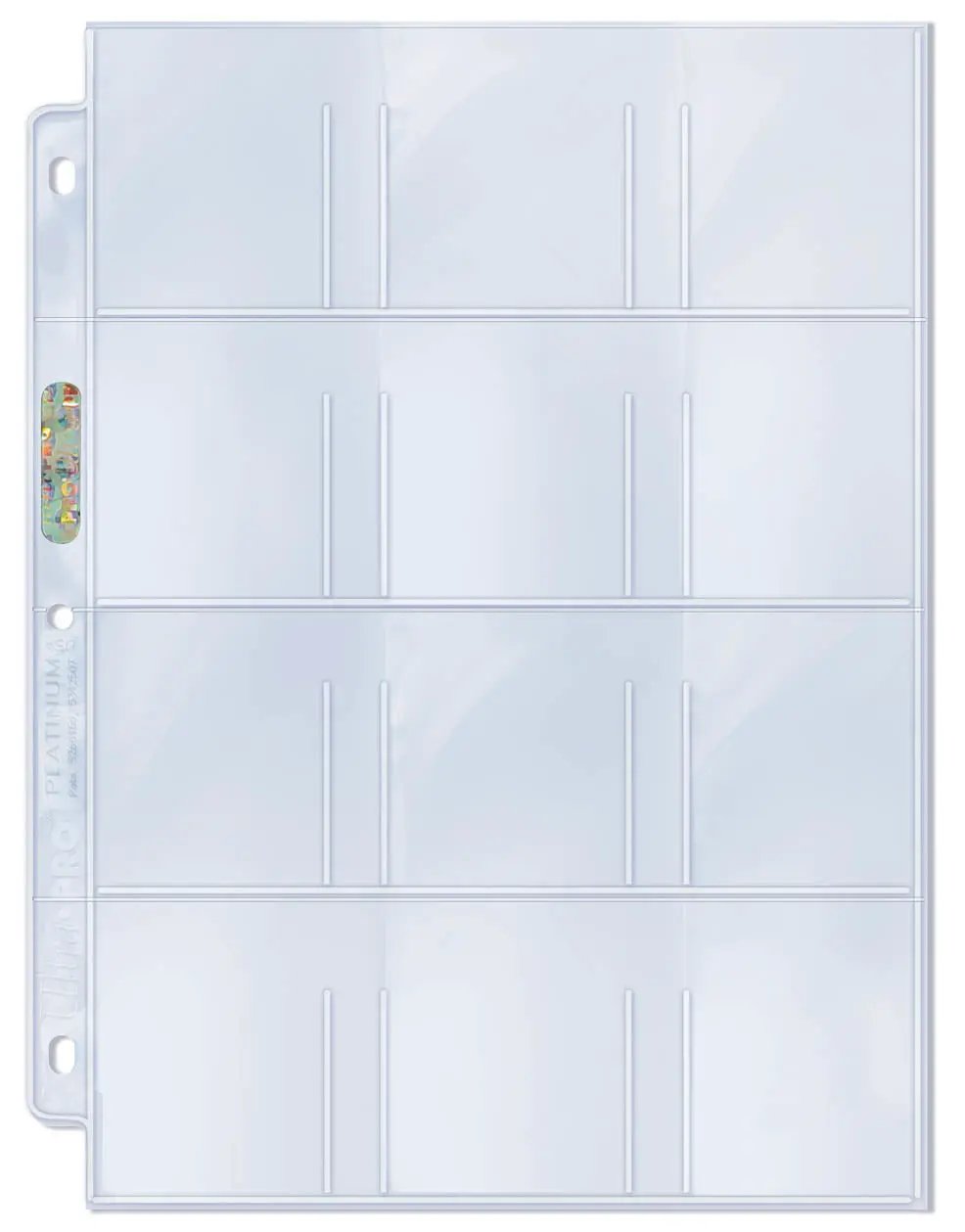12-Pocket Platinum Page with 2-1/4x2-1/2 Pockets (100ct)