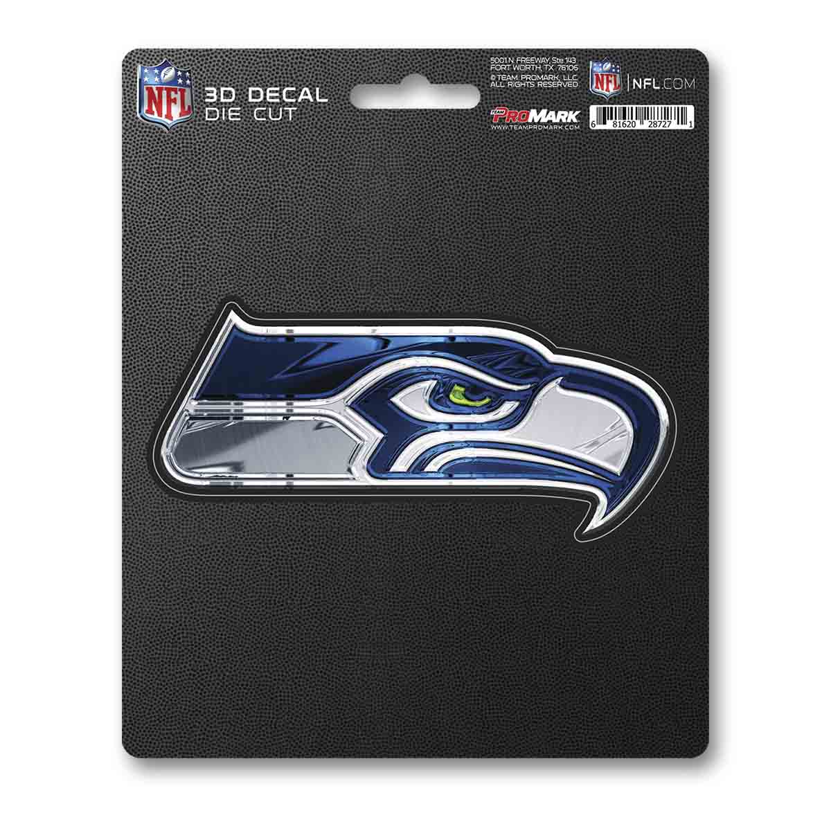 Seattle Seahawks Decal 5x8 Die Cut 3D Logo Design
