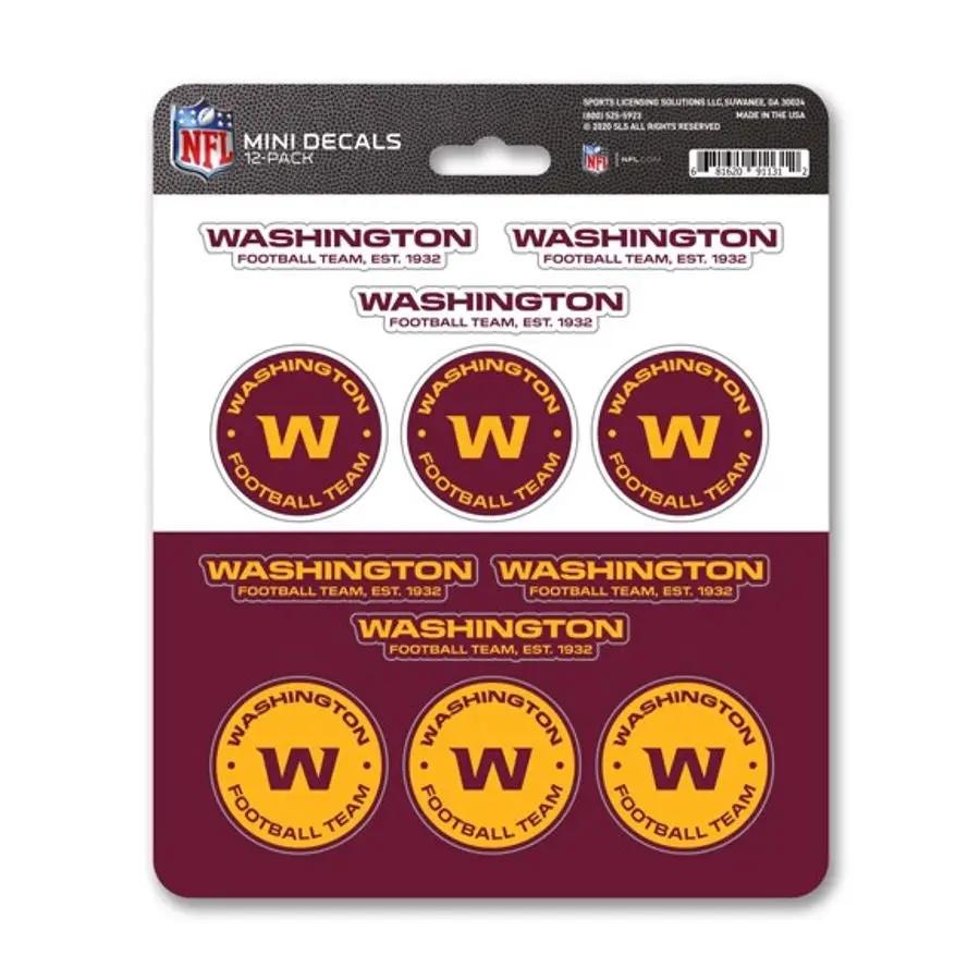 Washington Football Team Decal Set Mini 12 Pack