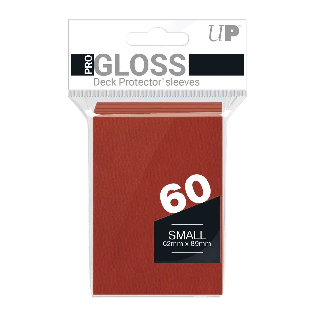 Deck Protector Sleeves - PRO-Gloss - Small Size - Red (One Pack of 60)
