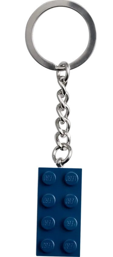 LEGO® 2x4 Brick Key Chain | Earth Blue | Single Piece | Ages 6+
