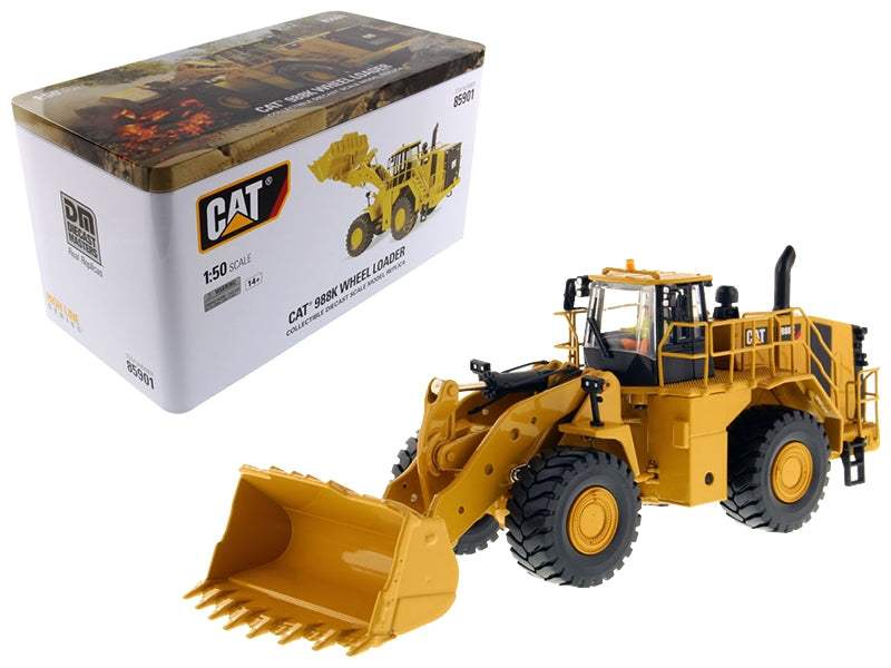 CAT Caterpillar 988K Wheel Loader with Operator | 1/50 Diecast Construction Model | Diecast Masters | High Line Series