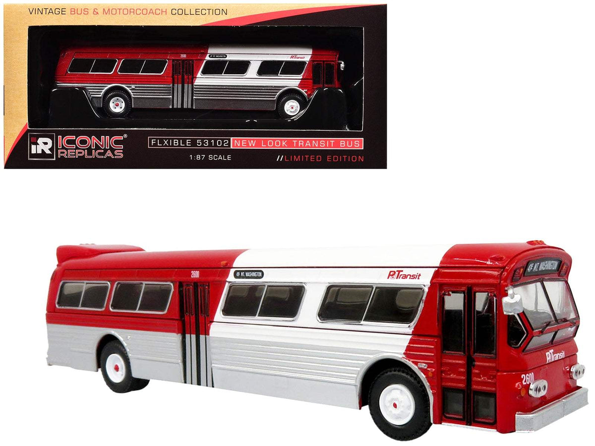 Flxible 53102 New Look Transit Bus | 1/87 Diecast Bus Model | Iconic Replicas | Pittsburgh Area Transit Series