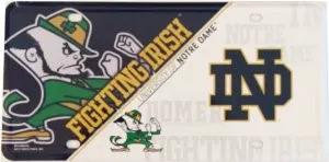 Notre Dame Fighting Irish License Plate Metal