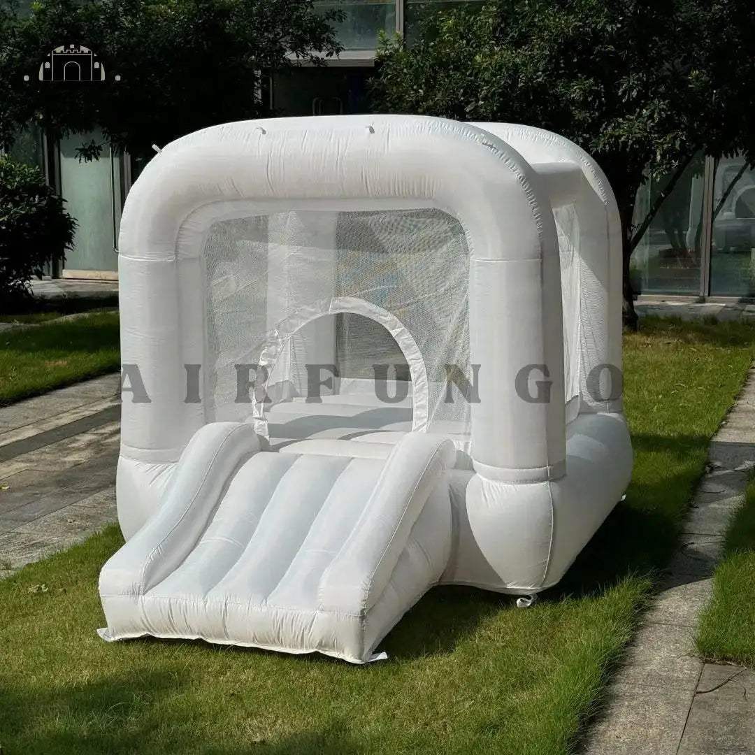 8ft White Bounce House Indoor Outdoor Softplay Inflatable Bouncer - ToylandEU™