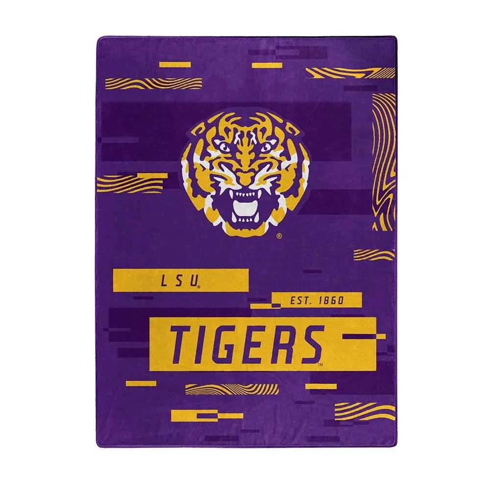 LSU Tigers Blanket 60x80 Raschel Digitize Design