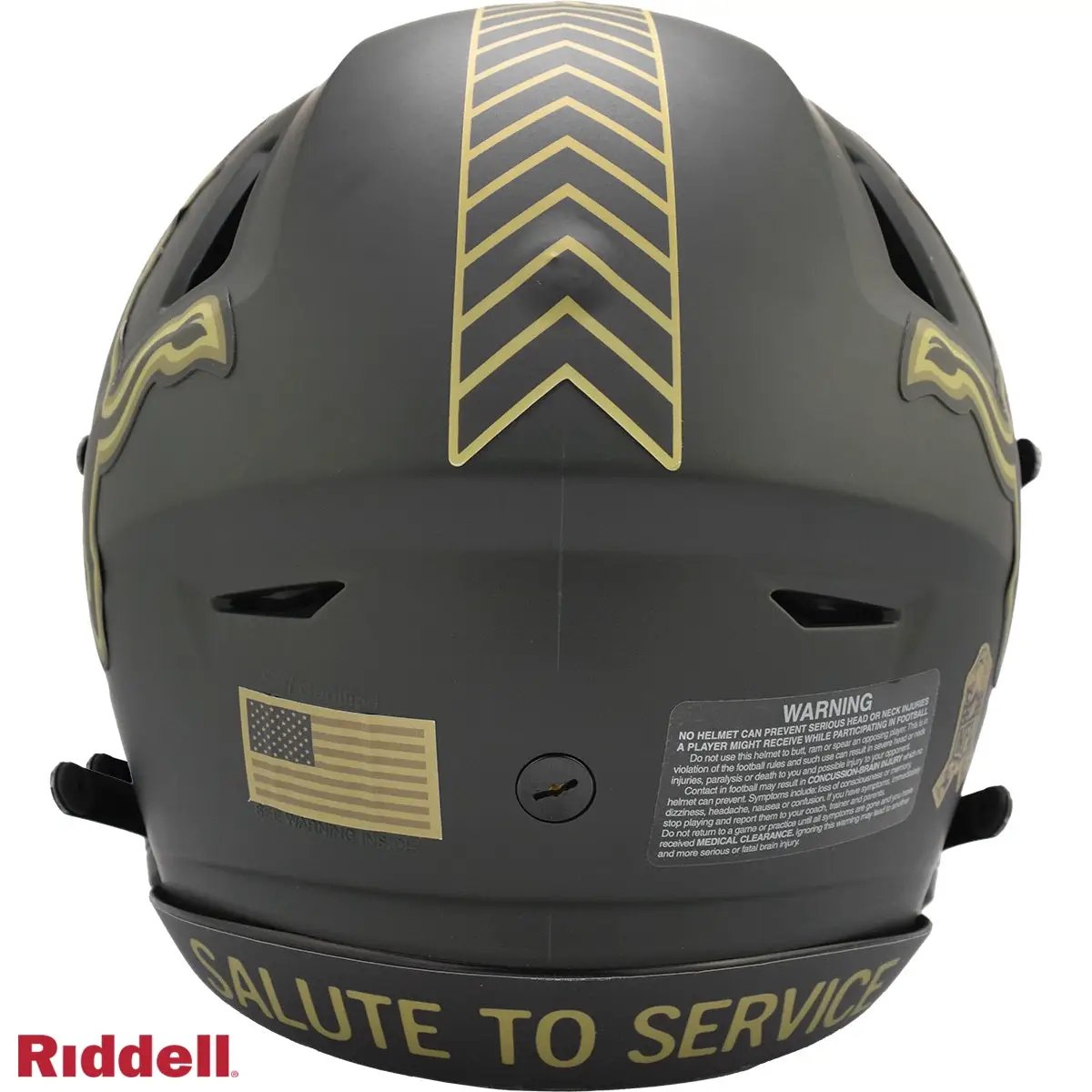 Detroit Lions Helmet Riddell Authentic Full Size SpeedFlex Style Salute To Service 2025
