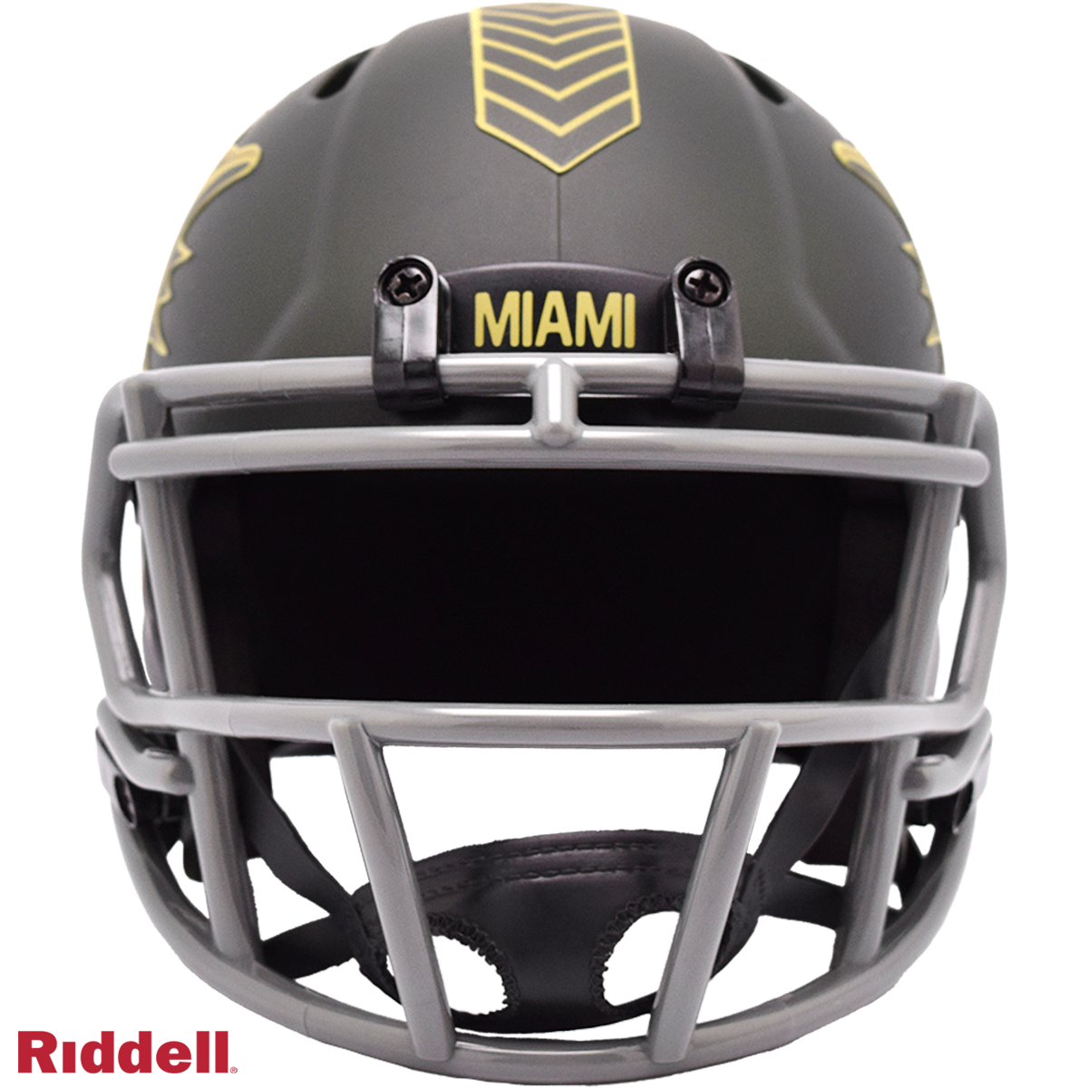 Miami Dolphins Helmet Riddell Replica Mini Speed Style Salute To Service 2025