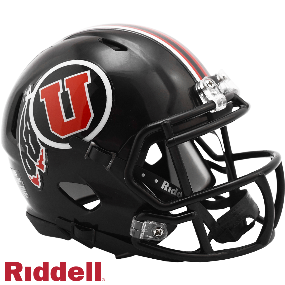 Utah Utes Helmet Riddell Replica Mini Speed Style Black