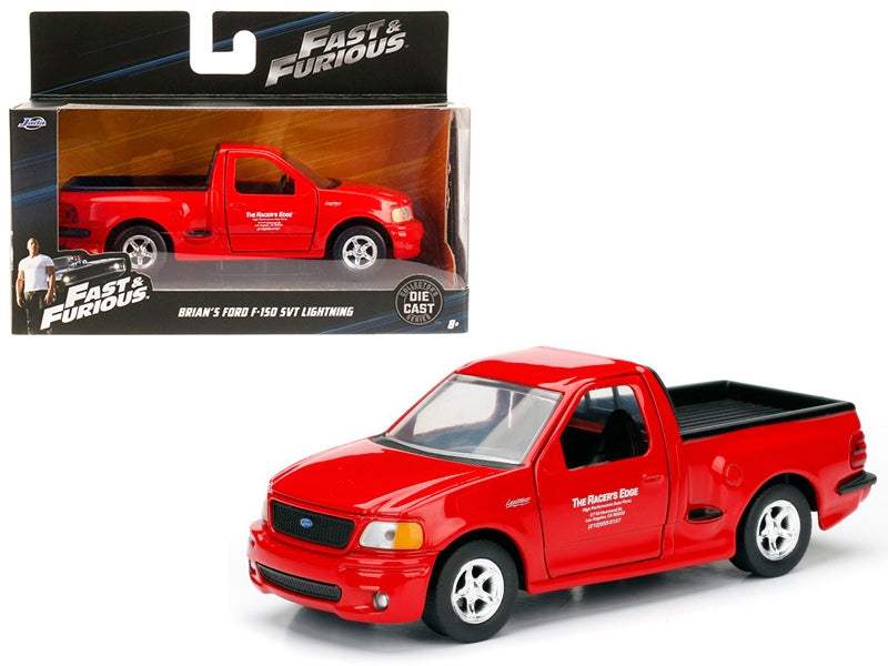 Brian's 1999 Ford F-150 SVT Lightning Pickup Truck Red | 1/32 Diecast Model Truck | Jada | Fast & Furious Series