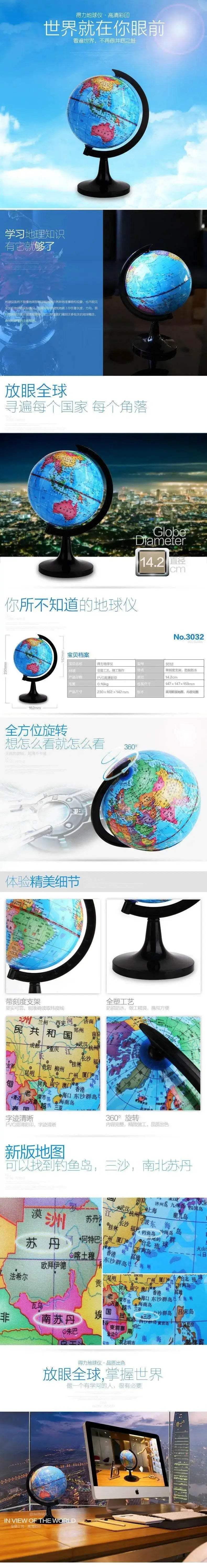 A Globe Used By Children To Learn The World's Topography 14.2cm - ToylandEU™