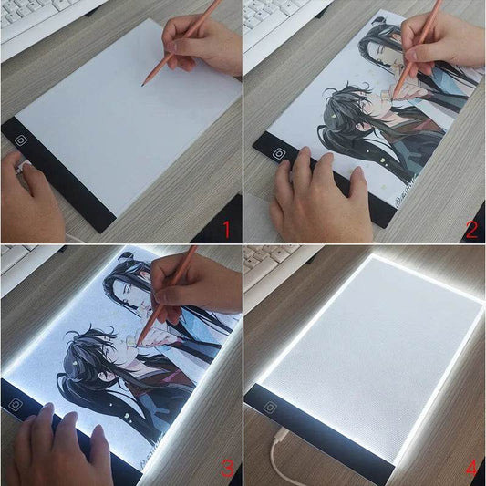 A4 Level Dimmable LED Drawing Copy Pad Board Educational Kids Toy Painting Creative Gifts for Children - ToylandEU