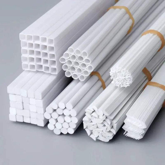 ABS Plastic Rods 50cm Hollow Square Tubes Scale Model Building Diorama Terrain Railway Scenery Hobby Craft Supply 20pcs - ToylandEU