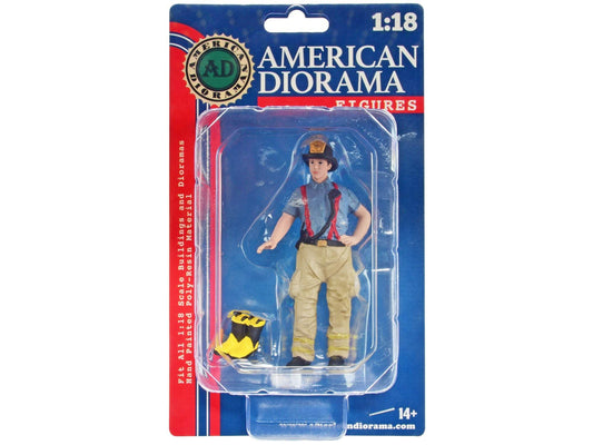 Firefighters Getting Ready Figure with Boots Accessory | 1/18 Scale Figure | American Diorama | Collector Quality