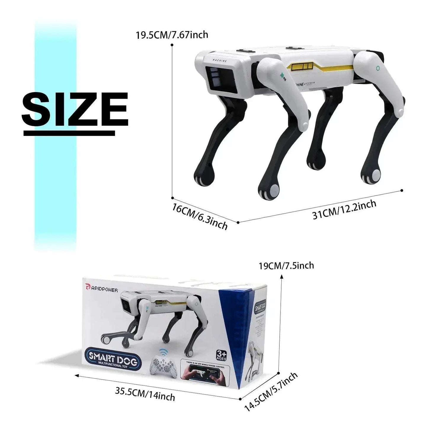 AI Robot Dog With Voice Dialogue Remote Control Dancing - ToylandEU