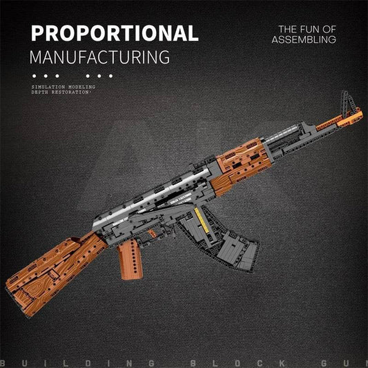 AK47 Assault Rifle Model Building Blocks Military Army Weapon - ToylandEU