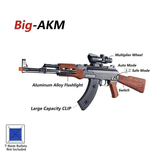 AKM Toy Gun Electric Gel Ball Blaster Rechargeable Splat Blaster - ToylandEU™