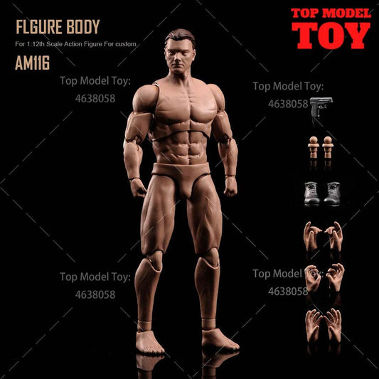ANT AM116 1/12 Flexible Muscular Seamless Body Doll - ToylandEU
