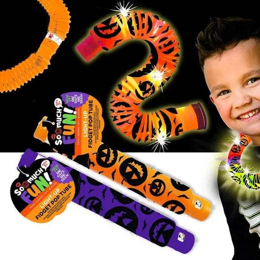 Halloween Light-Up Pop Tube | Assorted Colors | Sensory Fidget