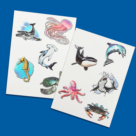 AR Temporary Tattoos | 3D Animated Sea Creatures | Toylandeu™