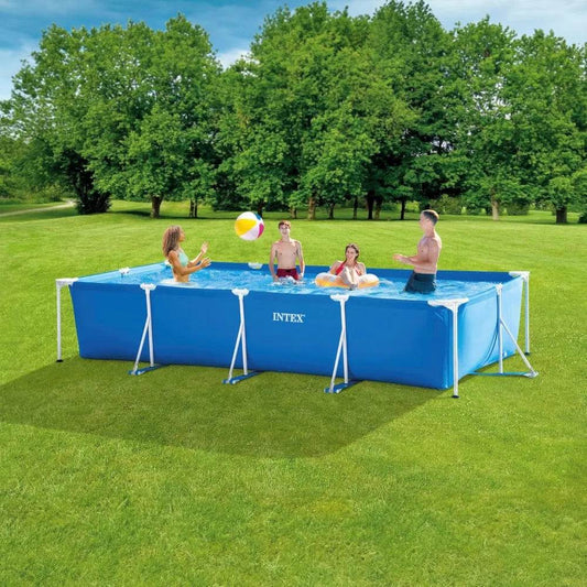 Above-Ground Swimming Pool Set, Rectangular Frame 14.75ft x 86in x 33in - ToylandEU