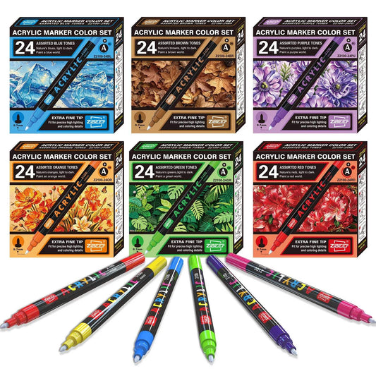 Acrylic Paint Markers | 0.7mm Fine Tips | Toylandeu™