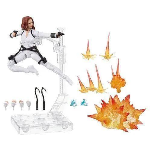 Black Widow Marvel Legends 6-Inch Deluxe White Costume Action Figure with Stand - ToylandEU™