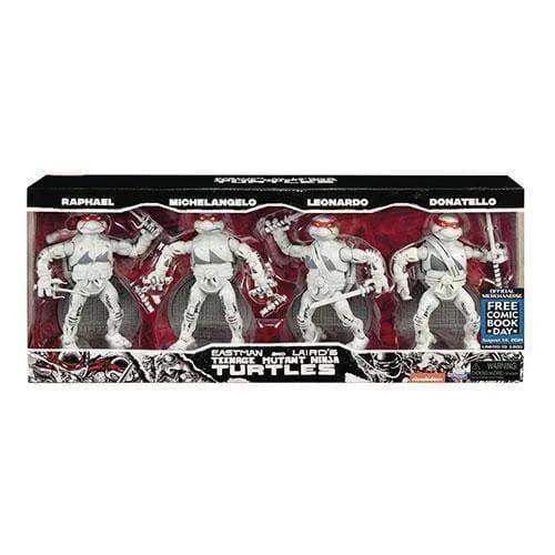 Teenage Mutant Ninja Turtles Ninja Elite Black and White Action Figure 4-Pack - FCBD 2021 Previews Exclusive - ToylandEU™