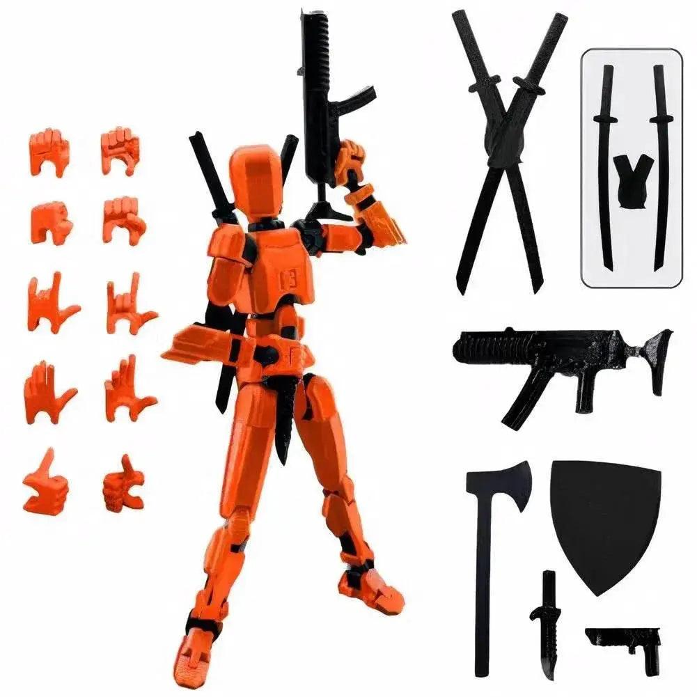 13cm Robot Action Figure with Multiple Accessories Multi-Jointed Mechanical Movable Toy Desk Decoration Gift for Him - ToylandEU™