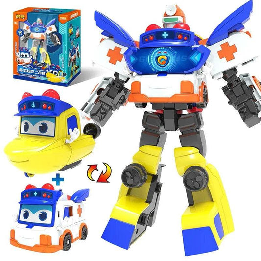 Adaptable GGBOND 2-in-1 Robot & Car Toy - Ambulance, Police, Fire! - ToylandEU