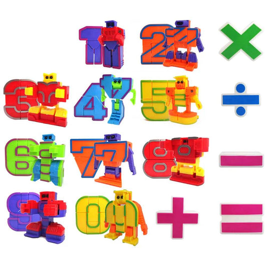 Adapting Numbers: 10-Piece STEM Robot Toy for Math Learning Fun - ToylandEU