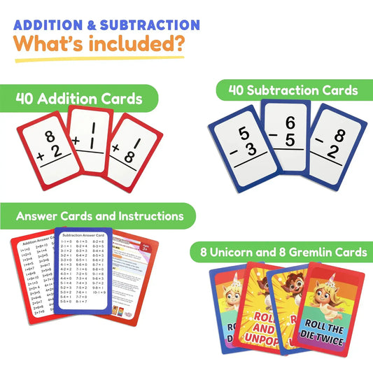 Addition And Subtraction Math Cards For PreK Mastery - ToylandEU™