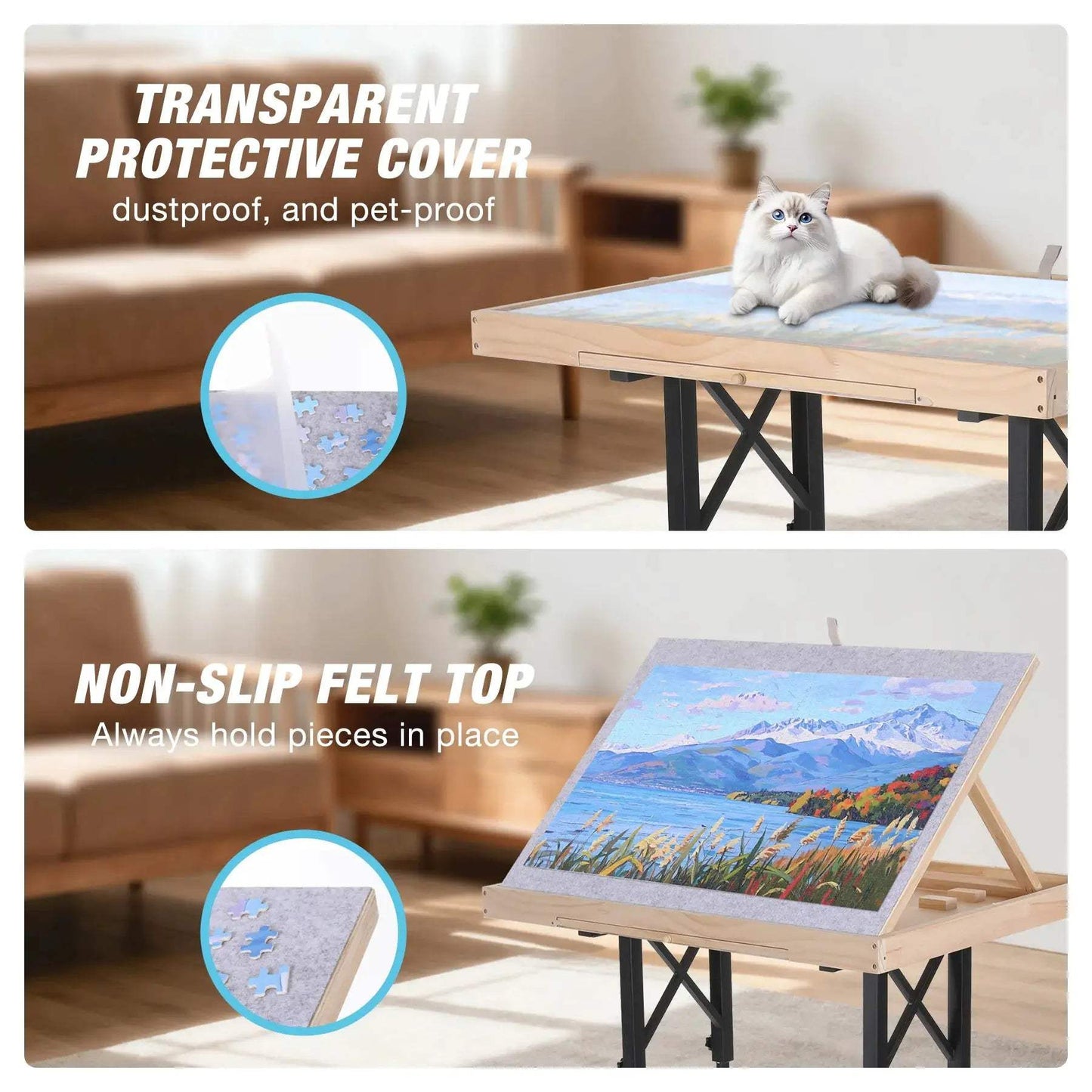 Adjustable Jigsaw Puzzle Table With Tilt Board - ToylandEU™
