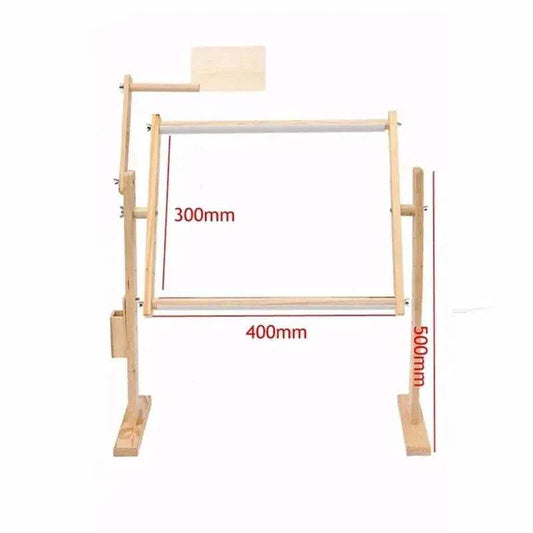 Adjustable Wooden Embroidery Frame Floor Stand For Cross Stitch - ToylandEU