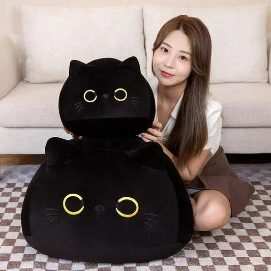 Adorable 10cm Kawaii Black Cat Plush Toy - Soft Stuffed Animal Pillow - ToylandEU