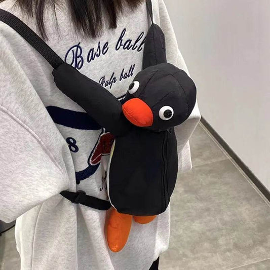 Adorable 38cm Black Penguin Plush Backpack - Soft, Cute & Fun for All! - ToylandEU