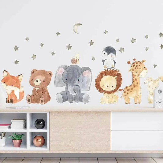 Adorable Africa Animals Wall Stickers 6 Pack Toyland EU - ToylandEU™