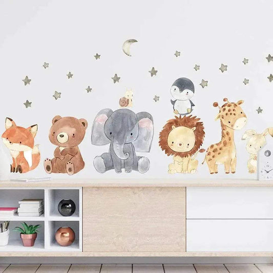 Adorable Africa Animals Wall Stickers 6 Pack Toyland EU - ToylandEU™