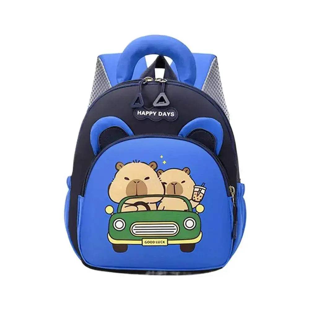 Adorable Backpack Capybara Cartoon Design Lightweight Waterproof For Boys And Girls Ages 7 To 13 - ToylandEU