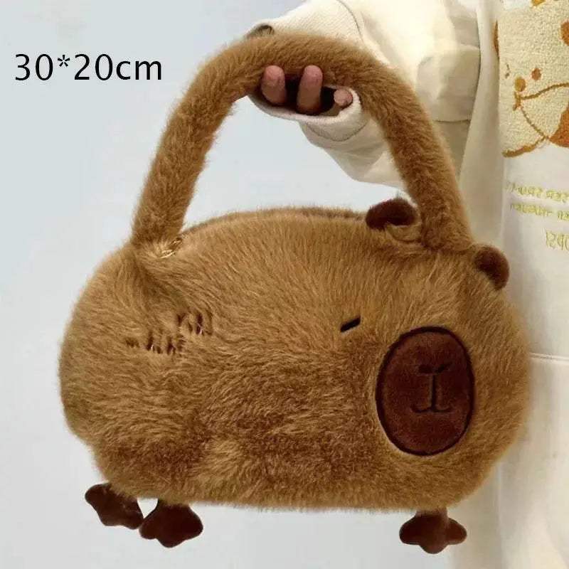 Kawaii Capybara Plush Backpack with Cartoon Animal Design for Kids and - ToylandEU™