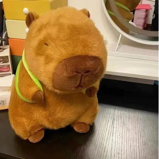 Adorable Capybara Plush Toy with Turtle Backpack - Soft & Cuddly Pillow - ToylandEU