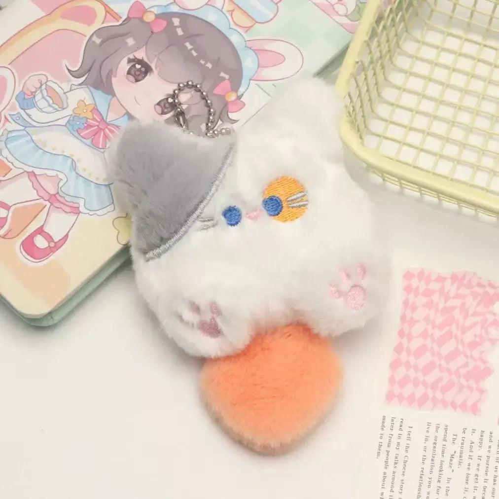 Adorable Cat Keychain Plush Lobster Clasp Bag Accessory