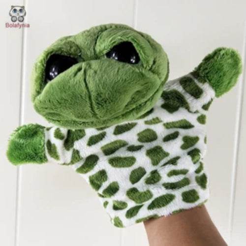 Adorable Green Tortoise Puppet Toy for Kids - Big Eyes Fun! - ToylandEU