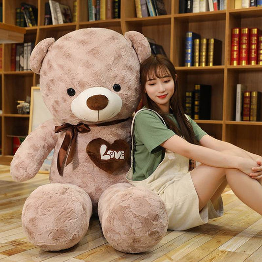 Adorable High-Quality Love Stuffed Teddy Bear in Brown & Grey Colors - ToylandEU