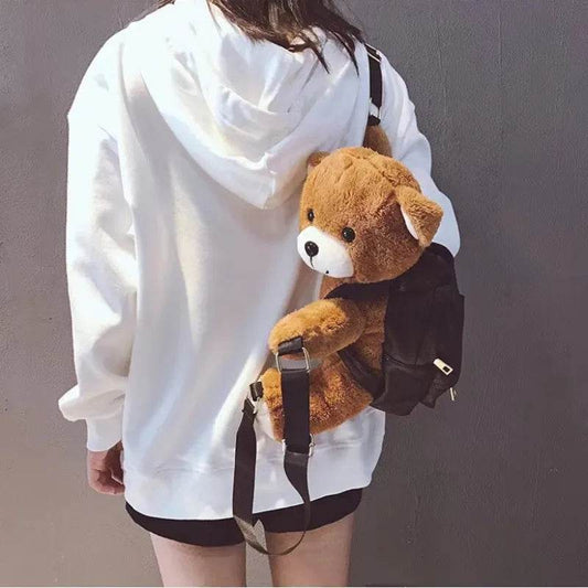 Adorable Kawaii Brown Bear Plush Backpack for Kids – Collection - ToylandEU