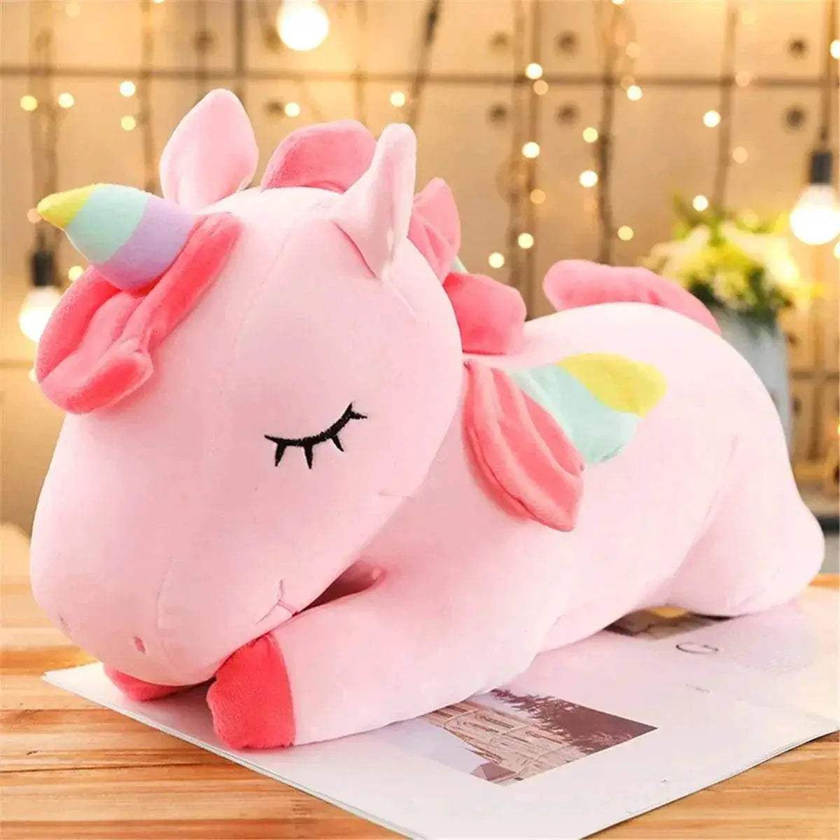 Kawaii Unicorn Plush Toy Soft Stuffed White Pink Horse Doll for Kids - ToylandEU™