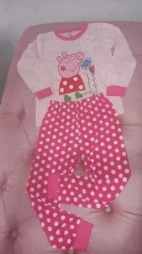 Adorable Peppa Pig Pajama Set With Movable George Doll Unisex Kids Cozy Sleepwear - ToylandEU