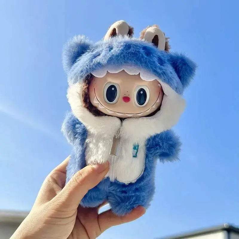 Adorable Plush Dinosaur Outfit Shark Macaron For Labubu - ToylandEU