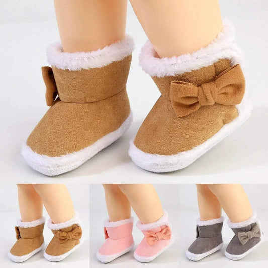 Adorable Plush Winter Booties for Newborns - Cartoon Design for Boys & Girls, Warm Infant Crib Shoes and First Walkers - ToylandEU